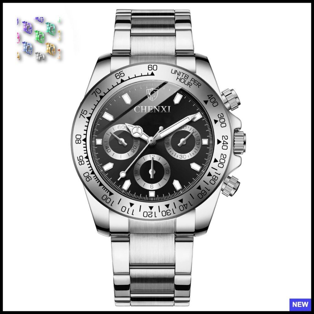 Stainless Steel Quartz Watch Business Casual Elegant Luminous Waterproof